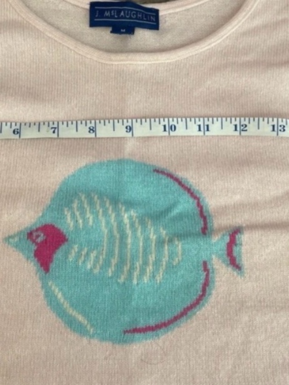 J. McLaughlin Cashmere Sweater Fish Tank Top Women's Size Medium - Picture 8 of 10